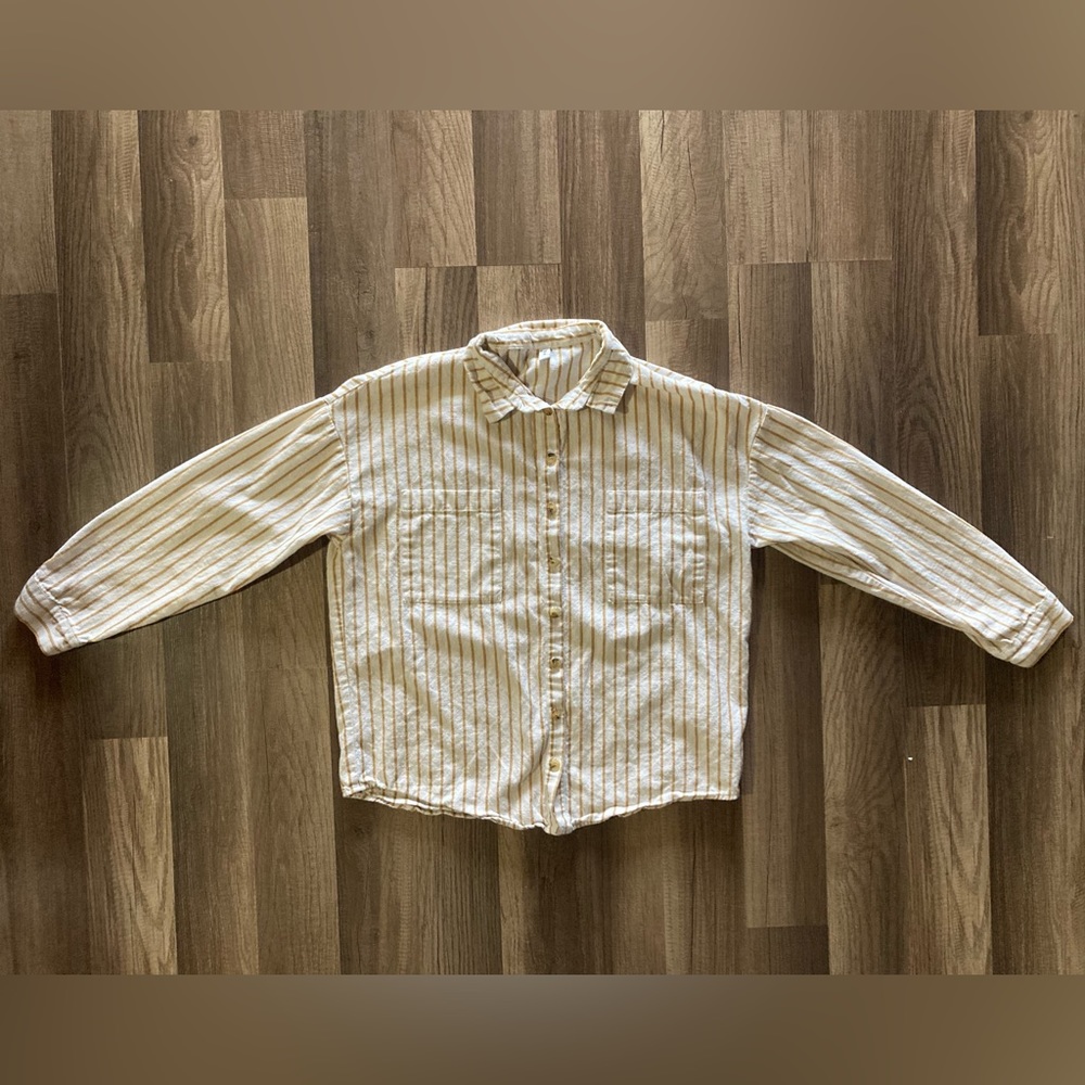 Ysé  yellow and white striped women's shirt designed in France Size 2/6